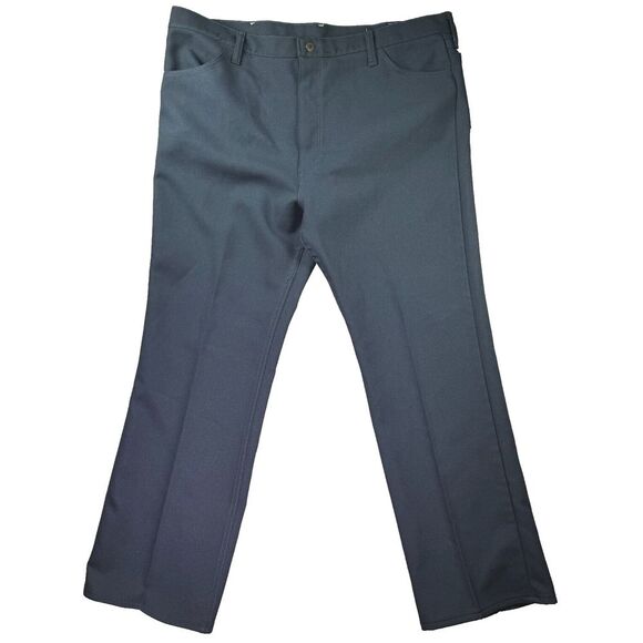 Vintage Wrangler Pants Mens 42x30 Blue 82NV Polyester Slacks‎ Western Retro Dad - Picture 1 of 11